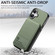 iPhone 16 Twill Fabric Leather Vertical Flip RFID Card Bag Phone Case - Green