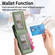 iPhone 16 Twill Fabric Leather Vertical Flip RFID Card Bag Phone Case - Green