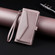 iPhone 16 Wallet Multi-card Slot Leather Phone Case with Lanyard - Rose Gold