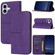 iPhone 16 Woven Texture Stitching Magnetic Leather Phone Case - Purple