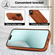 iPhone 16 Wristband Vertical Flip Wallet Back Cover Phone Case with Long Lanyard - Brown