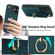 iPhone 16 YM005 Skin Feel Card Bag Phone Case with Long Lanyard - Green