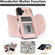 iPhone 16 YM007 Ring Holder Card Bag Skin Feel Phone Case - Rose Gold