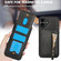 iPhone 16 Zipper Wallet Split MagSafe Leather Back Phone Case - Black