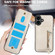iPhone 16 Zipper Wallet Split MagSafe Leather Back Phone Case - White