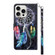 iPhone 16 Pro Max 3D Painted Leather Phone Case - Colorful Dreamcatcher