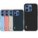 iPhone 16 Pro Max ABEEL Genuine Leather Wave Black Edge Phone Case - Black