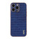 iPhone 16 Pro Max AZNS Electroplated Frame Crocodile Texture Full Coverage Phone Case - Blue