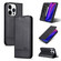 iPhone 16 Pro Max AZNS Magnetic Calf Texture Flip Leather Phone Case - Black