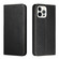 iPhone 16 Pro Max Carbon Fiber Texture Magnetic Flip Leather Phone Case - Black