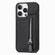 iPhone 16 Pro Max Carbon Fiber Vertical Flip Zipper Phone Case - Black
