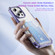 iPhone 16 Pro Max Card Holder Acrylic Hybrid TPU Phone Case - Transparent Purple