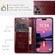 iPhone 16 Pro Max CaseMe 003 Crazy Horse Texture Flip Leather Phone Case - Red