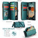 iPhone 16 Pro Max CaseMe C36 Card Slots Zipper Wallet RFID Anti-theft Leather Phone Case - Blue