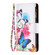 iPhone 16 Pro Max Colored Drawing Pattern Zipper Phone Leather Case - Two Butterflies