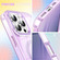 iPhone 16 Pro Max Colorful MagSafe Magnetic PC Hybrid TPU Phone Case - Light Purple