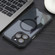 iPhone 16 Pro Max Colorful Two-Color Lens Film MagSafe Magnetic Horn Acrylic+TPU Case - Black