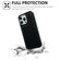 iPhone 16 Pro Max Cowhide Texture Back Cover Phone Case - Black
