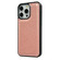 iPhone 16 Pro Max Cowhide Texture Back Cover Phone Case - Rose Gold