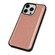 iPhone 16 Pro Max Cowhide Texture Back Cover Phone Case - Rose Gold