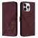 iPhone 16 Pro Max Crossbody 3D Embossed Flip Leather Phone Case - Wine Red