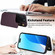 iPhone 16 Pro Max Crossbody Dual-Buckle Wallet Back Leather Phone Case - Dark Purple