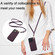 iPhone 16 Pro Max Crossbody Dual-Buckle Wallet Back Leather Phone Case - Dark Purple