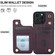 iPhone 16 Pro Max Crossbody Dual-Buckle Wallet Back Leather Phone Case - Dark Purple