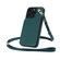iPhone 16 Pro Max Crossbody Dual-Buckle Wallet Back Leather Phone Case - Green