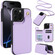 iPhone 16 Pro Max Crossbody Dual-Buckle Wallet Back Leather Phone Case - Light Purple