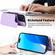 iPhone 16 Pro Max Crossbody Dual-Buckle Wallet Back Leather Phone Case - Light Purple