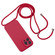 iPhone 16 Pro Max Crossbody Lanyard Liquid Silicone Case - Rose Red