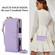 iPhone 16 Pro Max Crossbody Ring Multifunctional Wallet Leather Phone Case - Purple
