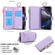 iPhone 16 Pro Max Crossbody Ring Multifunctional Wallet Leather Phone Case - Purple