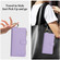 iPhone 16 Pro Max Crossbody Ring Multifunctional Wallet Leather Phone Case - Purple