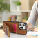 iPhone 16 Pro Max Crossbody Skin Card Bag Lanyard Phone Case - Brown