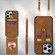 iPhone 16 Pro Max Crossbody Skin Card Bag Lanyard Phone Case - Brown