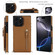 iPhone 16 Pro Max Cross-body Zipper Square Phone Case - Brown
