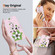 iPhone 16 Pro Max Crystal Texture Colored Drawing Leather Phone Case - Lily