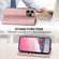 iPhone 16 Pro Max Cubic Grid Calf Texture Magnetic Leather Phone Case - Rose Gold