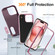 iPhone 16 Pro Max Defender Gen2 Rugged PC + Silicone Phone Case with Holder - Purple+Light Pink