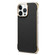 iPhone 16 Pro Max Denior A20 Genuine Leather Litchi Texture MagSafe Frameless Phone Case - Black
