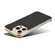 iPhone 16 Pro Max Denior A20 Genuine Leather Litchi Texture MagSafe Frameless Phone Case - Black