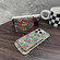 iPhone 16 Pro Max Denior D24 Paint MagSafe Card Slot Phone Case - Green Sunflower