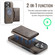 iPhone 16 Pro Max DG.MING MAGKING-K2 Series MagSafe RFID Card Bag Detachable Phone Case - Coffee