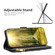 iPhone 16 Pro Max Diamond Lattice Zipper Wallet Leather Flip Phone Case - Black