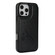 iPhone 16 Pro Max Double Buckle Butterfly Embossing PU Phone Case - Black