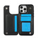 iPhone 16 Pro Max Double Buckle Butterfly Embossing PU Phone Case - Black