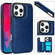 iPhone 16 Pro Max Double Buckle Crazy Horse Texture PU Phone Case - Blue