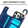 iPhone 16 Pro Max Double Buckle Crazy Horse Texture PU Phone Case - Blue